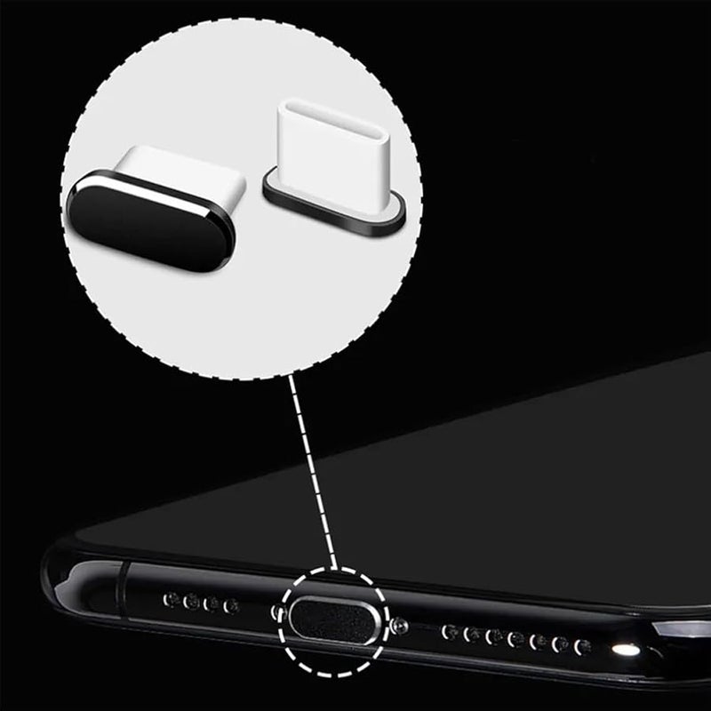 حامي منفذ USB-C الأسود مجموعة سدادات مقاومة للماء والغبار مع أداة تنظيف للهاتف والكمبيوتر اللوحي والكمبيوتر المحمول - Image 5